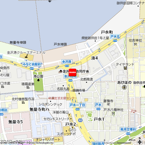 いすゞ自動車中部株式会社・北陸支社・石川支店付近の地図